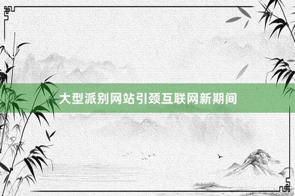 大型派别网站引颈互联网新期间