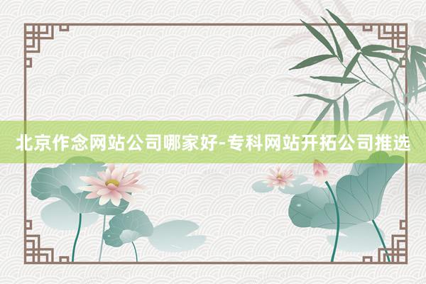 北京作念网站公司哪家好-专科网站开拓公司推选